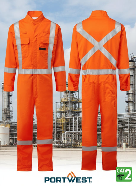 Portwest Bizflame Orange 88/12 Iona 7oz Men's FR Coverall FR510OR