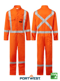 Thumbnail for Portwest Bizflame Orange 88/12 Iona 7oz Men's FR Coverall FR510OR