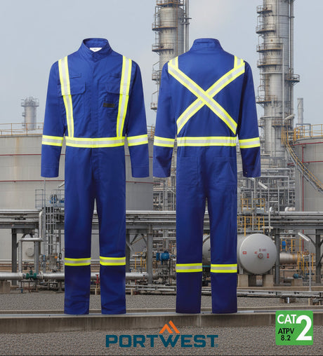 Portwest Bizflame Royal Blue 88/12 Iona 7oz Men's FR Coverall FR511RB