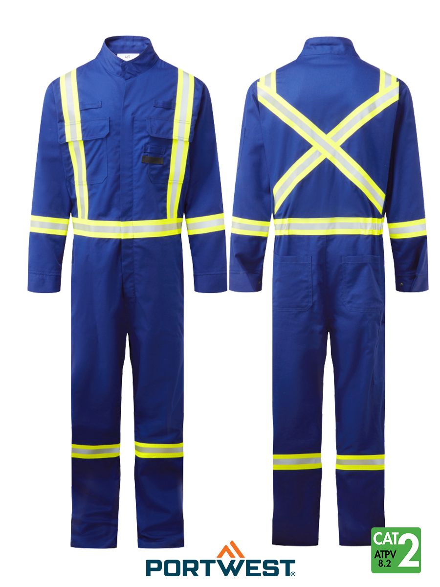 Portwest Bizflame Royal Blue 88/12 Iona 7oz Men's FR Coverall FR511RB