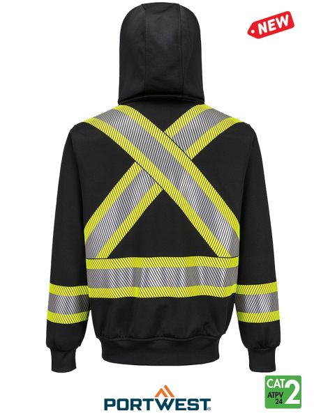 Men's Bizflame Black  Knit 4" 10 oz FR Hoodie Style FR747BK