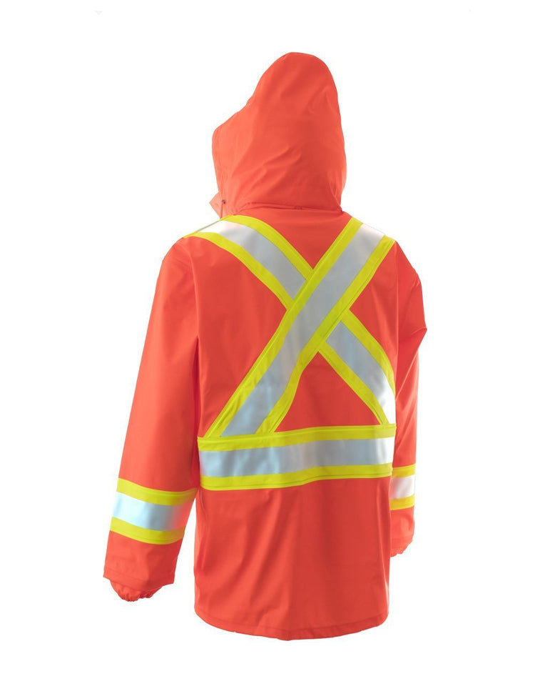 Forcefield High Visibility Orange FR Rain Jacket 023-7055