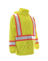 Thumbnail for Forcefield High Visibility Lime FR Rain Jacket 023-7155