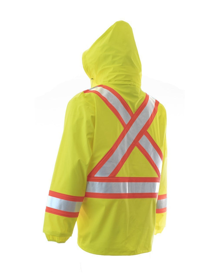 Forcefield High Visibility Lime FR Rain Jacket 023-7155