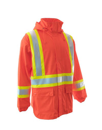 Thumbnail for Forcefield High Visibility Orange FR Rain Jacket 023-7055