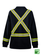 IFR Men's Navy Full Zip FR Striped Fleece Jacket OSN324