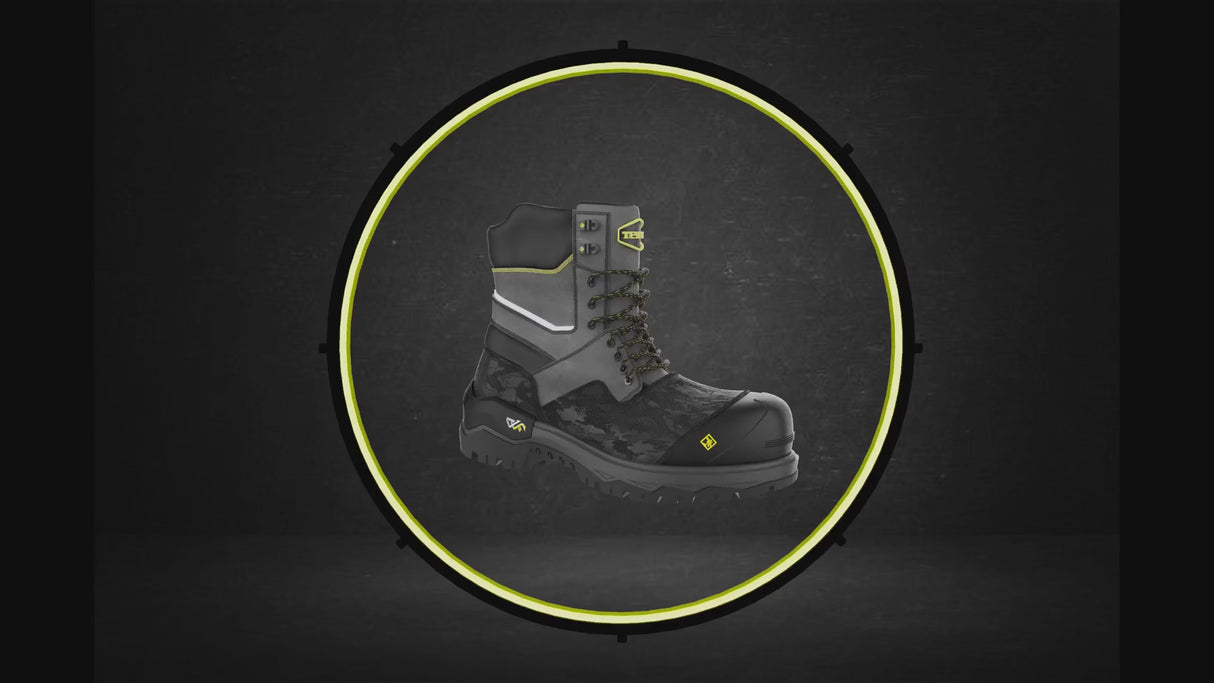 Men's Terra Black Gantry 8" Waterproof Composite Toe Safety Work Boot 4NRQBK