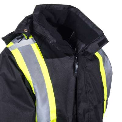 Viking Professional® Black Insulated Journeyman FR Rip Stop Jacket 3907FRWJ