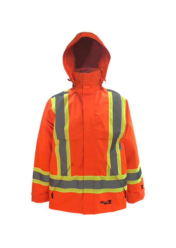 Hi vis orange waterproof jacket best sale