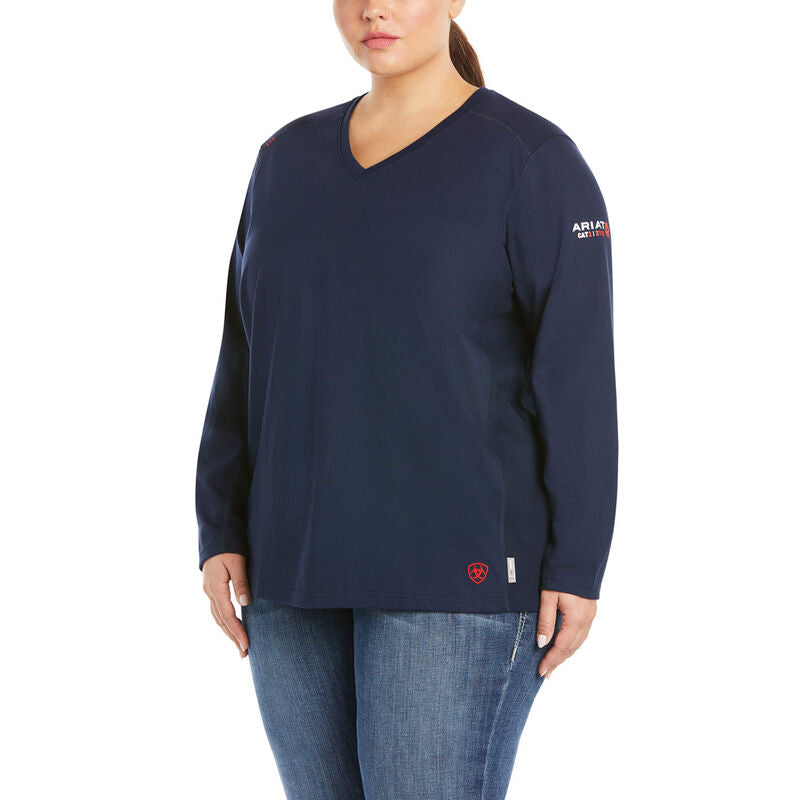 ARIAT Women's FR Navy AC T-Shirt 10022698