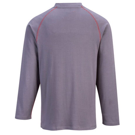 PORTWEST Crew Gray Long Sleeve FR T Shirt