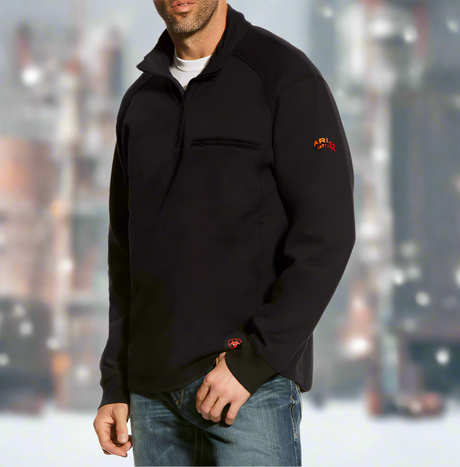 Ariat FR Black Rev 1/4 Zip Pullover 10023985