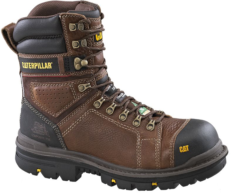 CAT® Men's 8" Oak Brown Hauler CSA Composite Toe, Work Boot P717629
