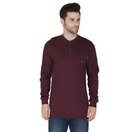 Thumbnail for Forge FR Burgundy Henley Shirt MFHNLY-004-BURG