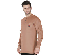 Thumbnail for Forge FR Khaki Henley Shirt MFHNLY-004-KHAKI