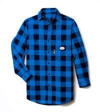 Thumbnail for Black & Blue Long Sleeve FR Plaid Shirt