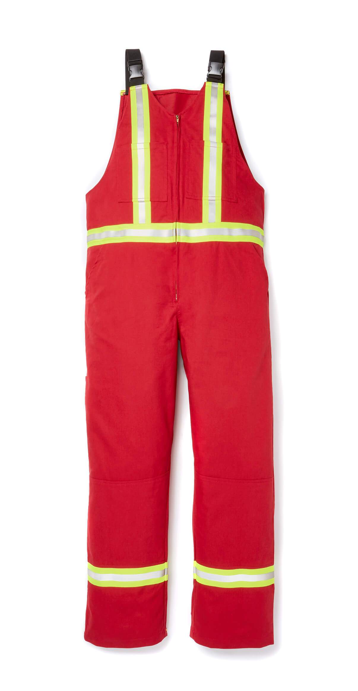 Rasco FR Red Light Weight Bib Overalls w/ 2'' CSA Reflective FR2505RD