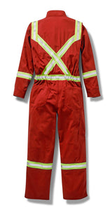 Red Premium FR 88/12 Coverall w/ 2" CSA Reflective Tape FR3305RD
