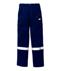 Thumbnail for Navy Blue FR 7 Pocket Field Pants With 2'' CSA Silver Reflective Tape