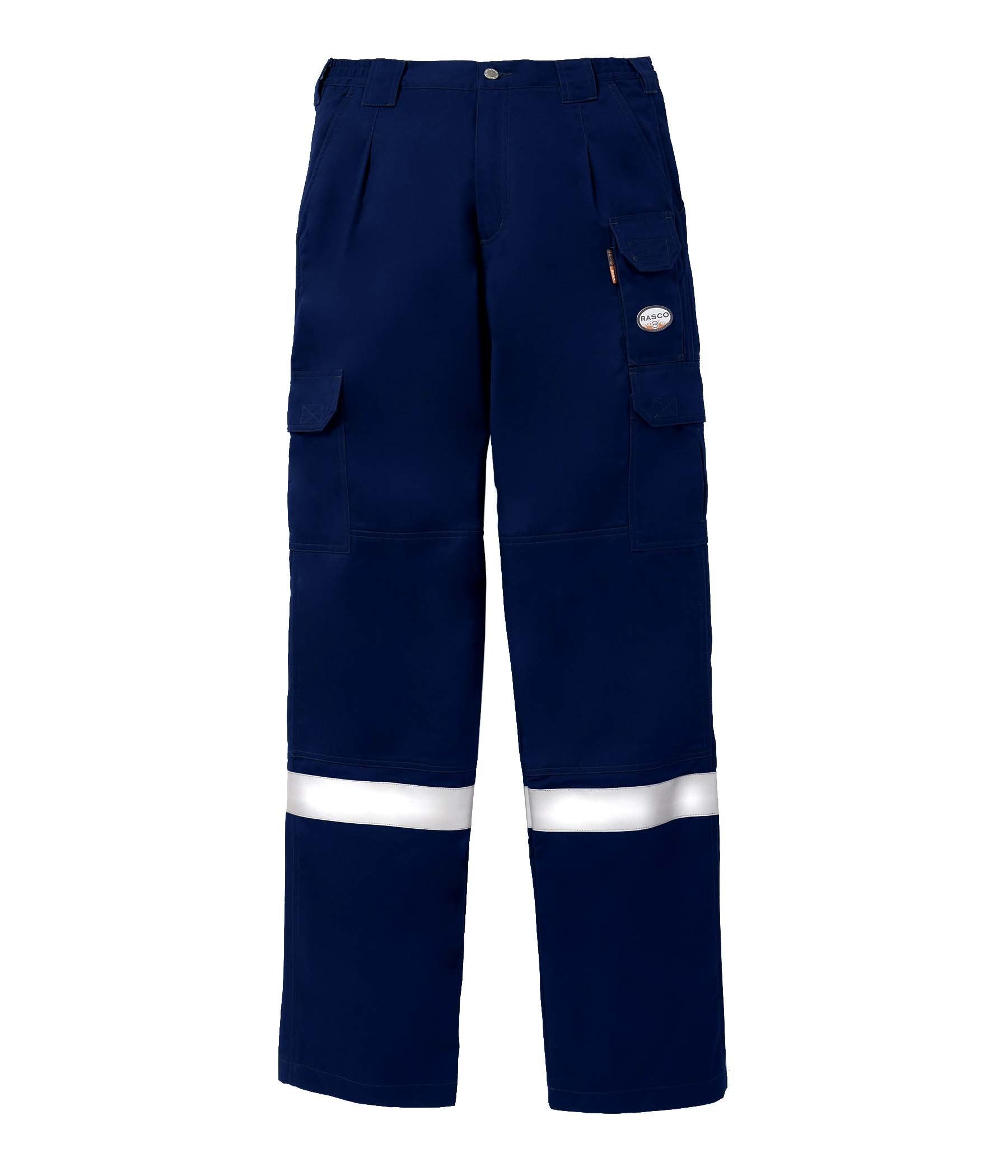 Navy Blue FR 7 Pocket Field Pants With 2'' CSA Silver Reflective