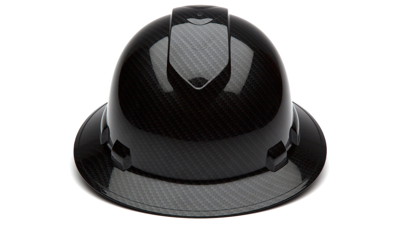 Shiny Black Graphite Ridgeline Full Brim Hard Hat