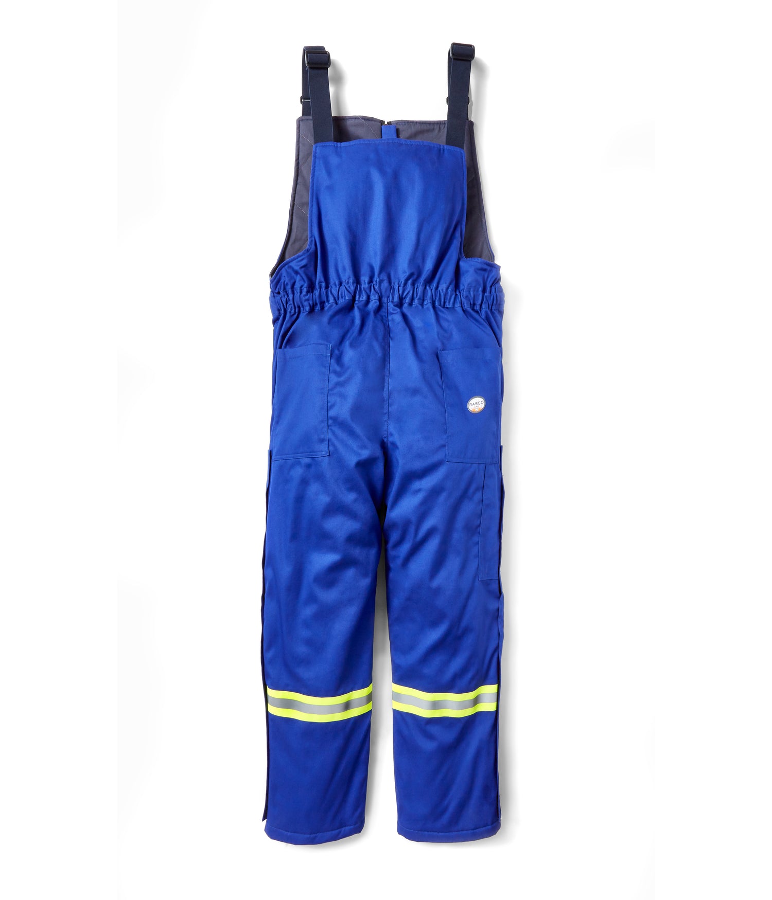 Rasco FR Royal Blue Insulated Bib Overall with 2" Reflective Tape FR2706RB