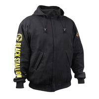 Thumbnail for Black Stallion JF1331 Black TruGuard 200 FR Zip up Hooded Sweat Shirt