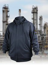 Black Stallion JF3530-NV AR/FR Cotton Full-Zip Hooded Sweatshirt