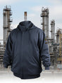 Black Stallion JF3530-NV AR/FR Cotton Full-Zip Hooded Sweatshirt