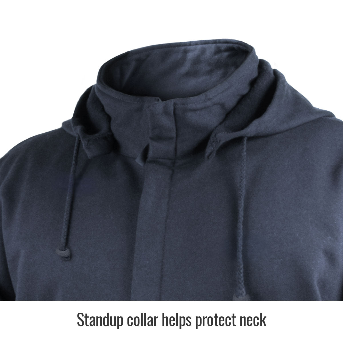 Black Stallion JF3530-NV AR/FR Cotton Full-Zip Hooded Sweatshirt