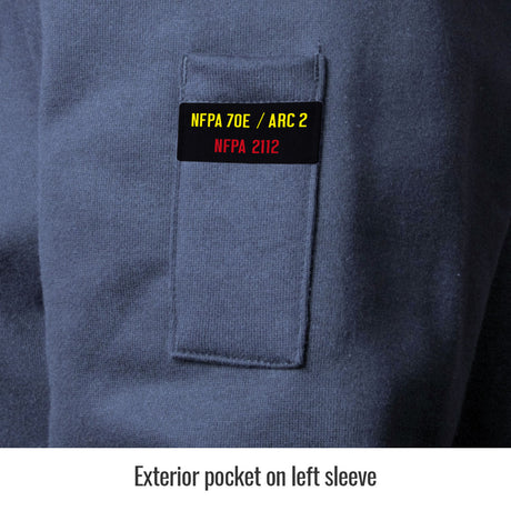 Black Stallion JF3530-NV AR/FR Cotton Full-Zip Hooded Sweatshirt