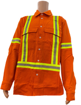 Premium Orange Hi Vis FR/AR Button Down Shirt