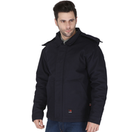 Thumbnail for MEN'S NAVY FORGE FR INSULATED DUCK JACKET W/ DETACHABLE HOOD