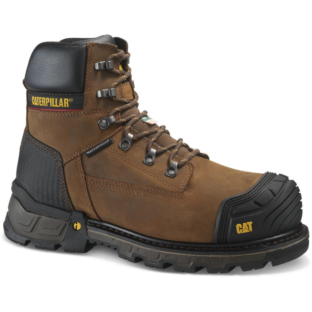 CAT® Men's 6" Dark Brown Excavator XL CSA Composite Toe, Waterproof Work Boot