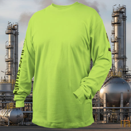 Black Stallion FR Lime Crew Neck T-Shirt TF2510-LM