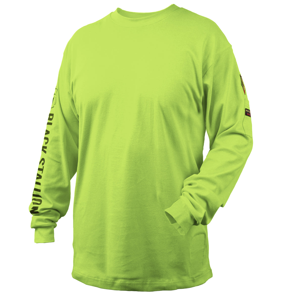 Black Stallion FR Lime Crew Neck T-Shirt TF2510-LM
