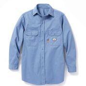 Work Blue Long Sleeve FR Uniform Shirt