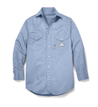 Thumbnail for Work Blue Long Sleeve FR Uniform Shirt