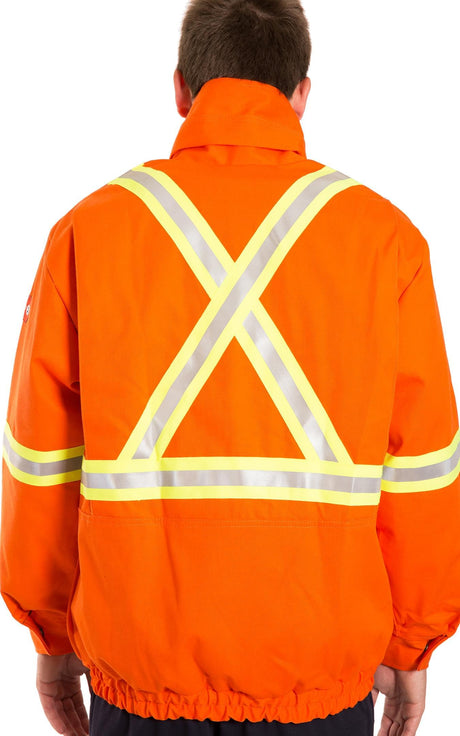 3 in 1 Premium Orange AR/FR Insulated Bomber Jacket w/CSA Striping